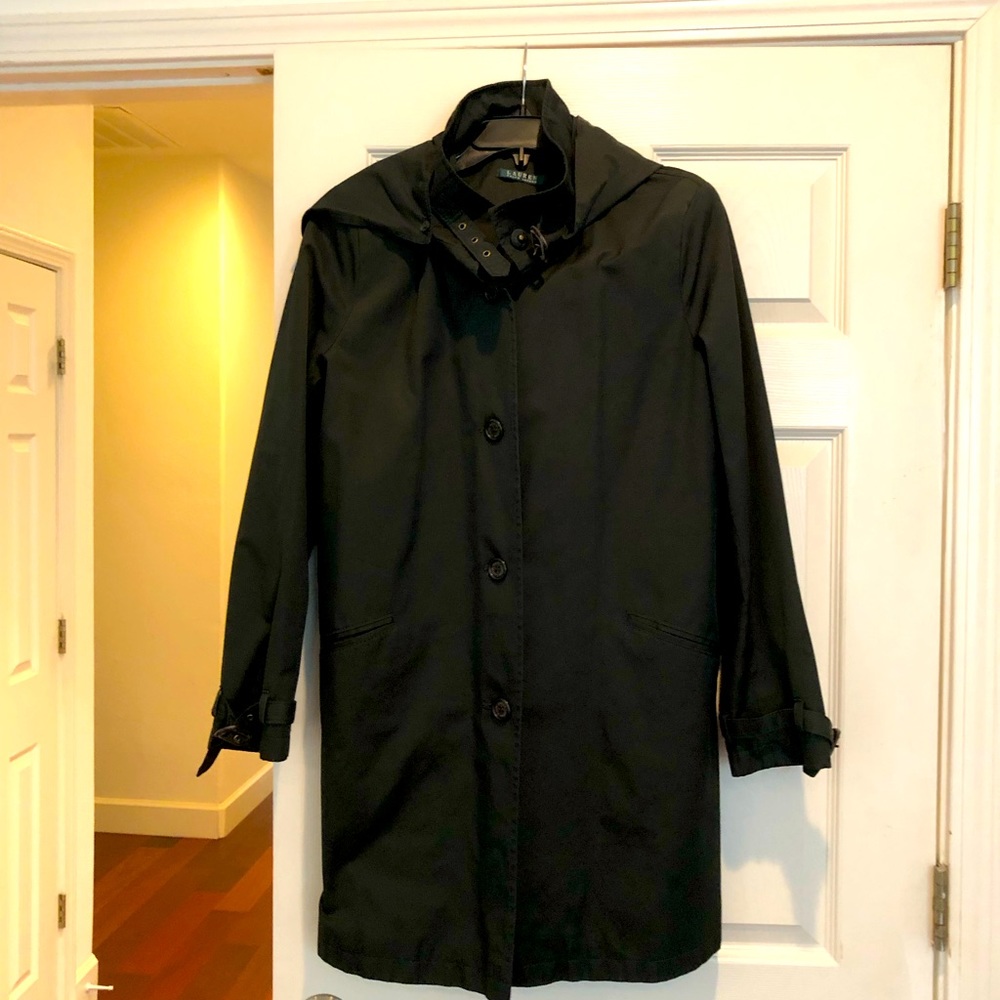 Lauren Ralph Lauren hooded coat. Almost new. Great for fall & rainy seasons.